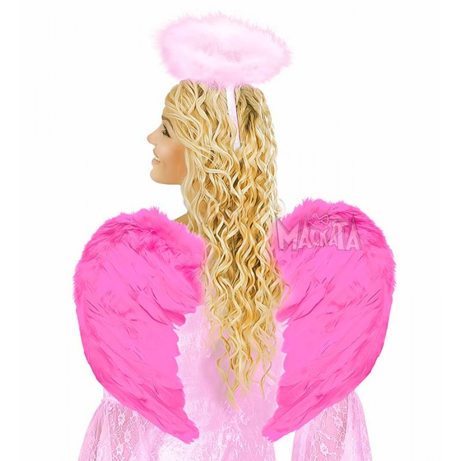 Карнавални розови ангелски крила 01040