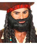 Карнавална брада с мустаци в черен цвят 01856