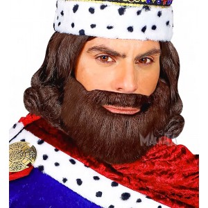 Карнавална брада с мустаци в кафяв цвят 01857