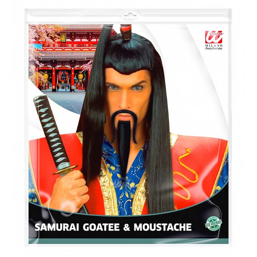 Карнавална брада с мустаци за самурай 0855J