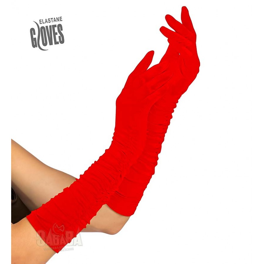 Карнавални дълги червени ръкавици 1445S