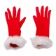 Коледни ръкавици с пух 09727