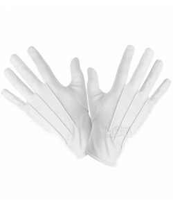 Карнавален аксесоар - къси бели ръкавици 4638B