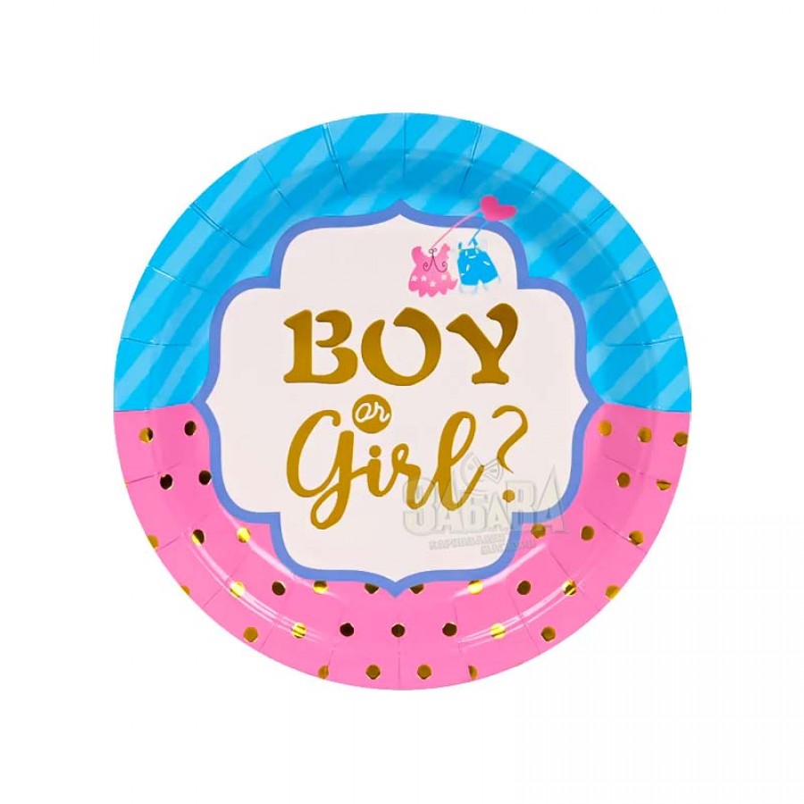 Парти чинии - Boy or Girl 18см 55986