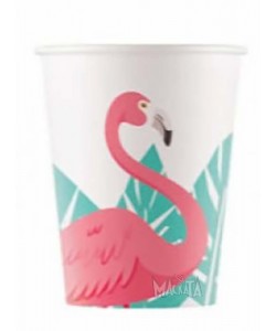 Парти чаши - Розово фламинго 8бр