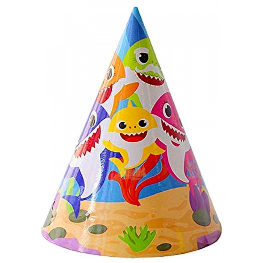Парти шапки с Baby Shark 5бр Парти шапки с Baby Shark 5бр