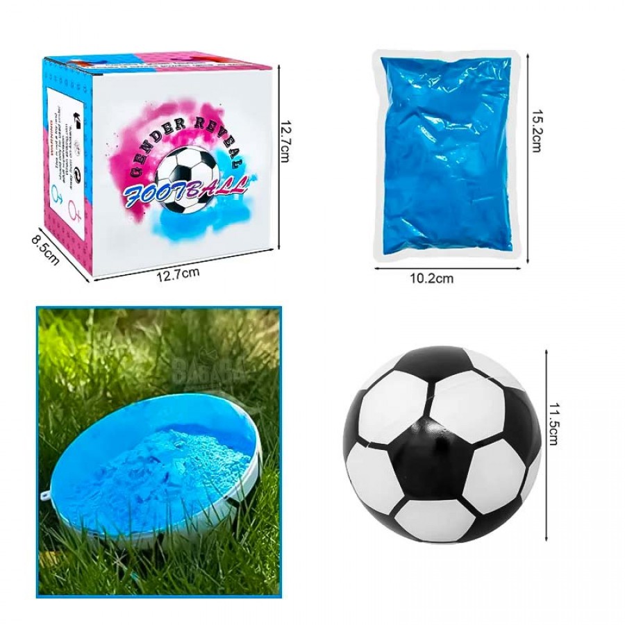 Футболна топка - Boy or Girl в син цвят 55719