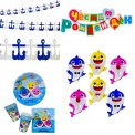 Комплект Baby Shark за рожден ден с балони и украса
