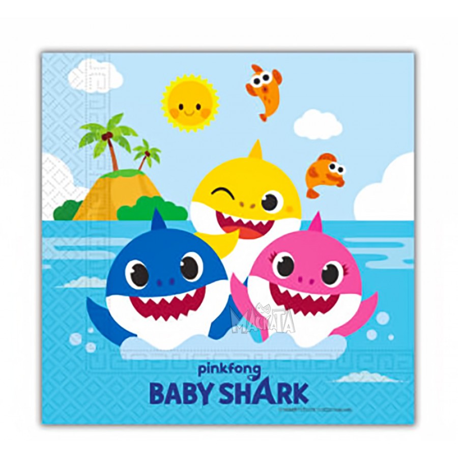 Парти салфетки - Baby shark 20бр