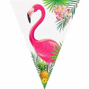 Парти украса флагчета - Розово фламинго