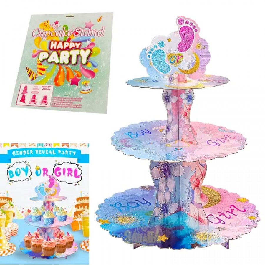 Картонена стойка за мъфини - Boy or Girl 58012 Картонена стойка за мъфини - Boy or Girl 58012