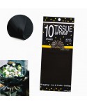 Материали за декорация - Тишу хартия в черен цвят 10 бр
