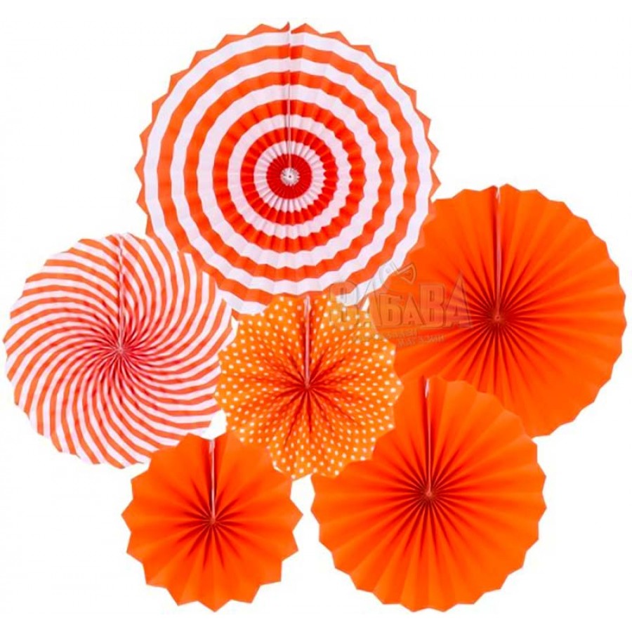 Декоративни розетки в оранжев цвят 6бр