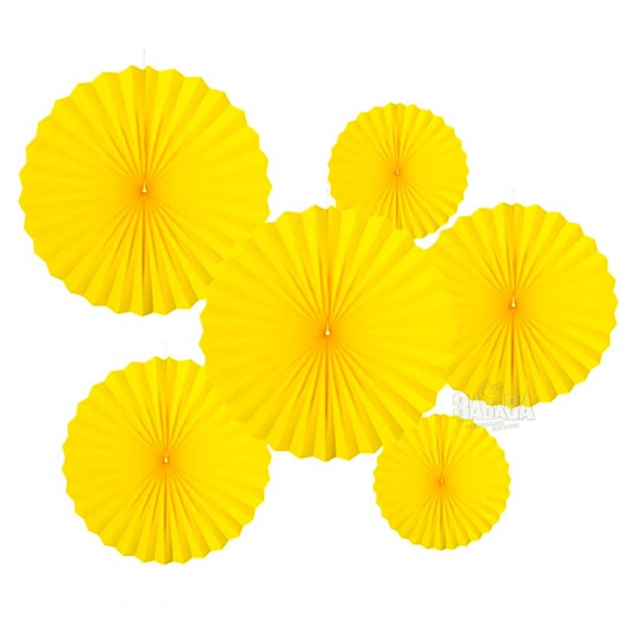 Декоративни розетки в жълт цвят 6бр