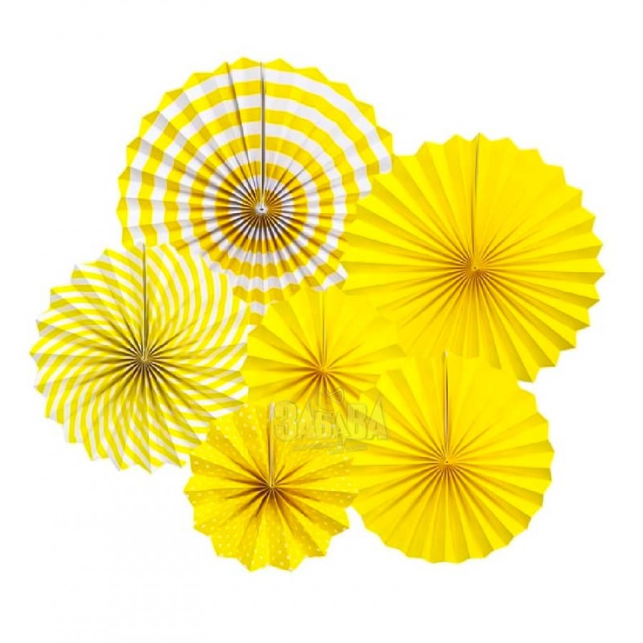 Декоративни розетки в жълт цвят 6бр