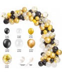 Комплект за арка от балони в черно, златно и бяло - 112бр