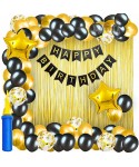 Комплект за арка от балони в черно и златно - 118бр