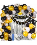 Комплект за арка от балони в черно, златно и сребърно - 118бр