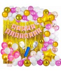Комплект за арка от балони в розово, златно и бяло - 118бр