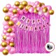 Комплект за арка от балони в розово и златно - 115бр