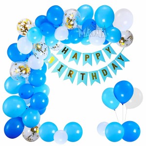 Комплект за арка от балони в синьо и бяло - 113бр