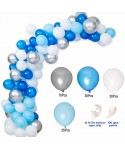 Комплект за арка от балони в синьо, сребро и бяло - 112бр