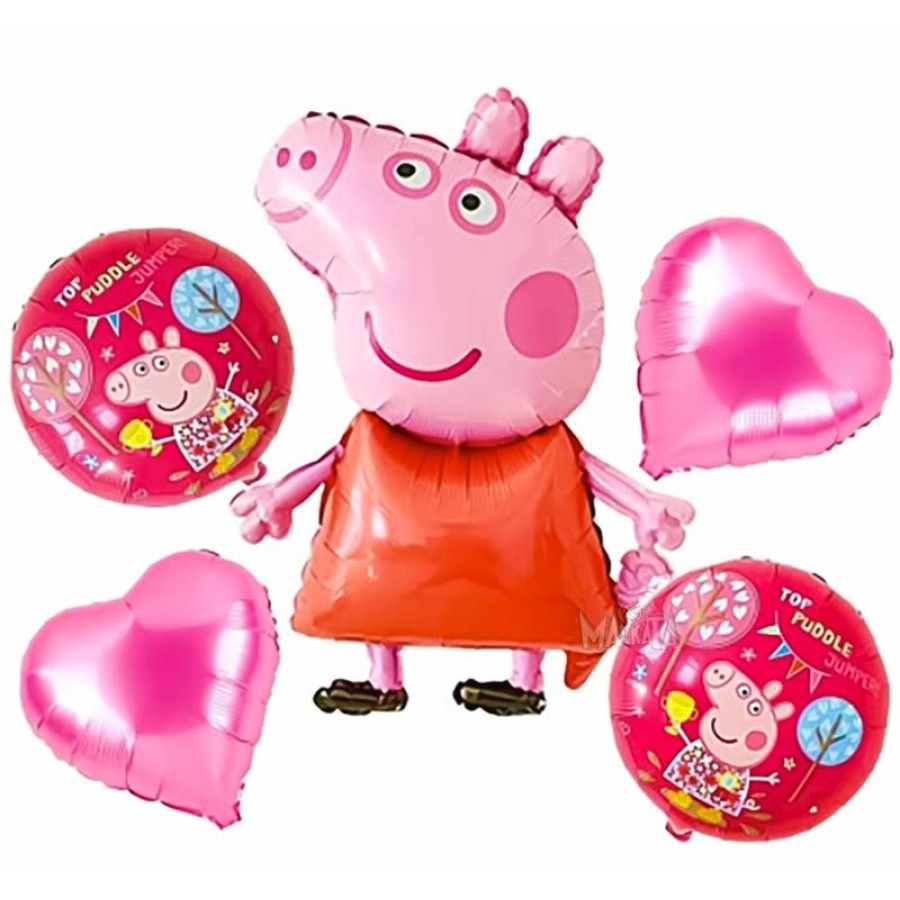 Парти сет от балони Peppa pig - Peppa 5бр