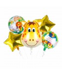 Парти сет от балони Джунгла парти - Жираф 5бр