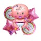 Парти сет от балони за бебе момиче - 5бр 54415