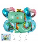 Парти сет от балони с динозавър - 5бр 54874
