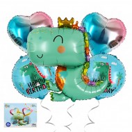 Парти сет от балони с динозавър - 5бр 54874
