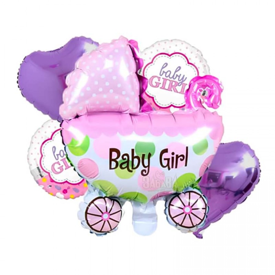Парти сет от балони - Baby Girl 5бр 55308-1