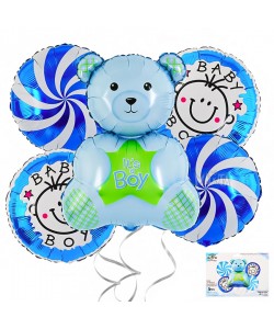Парти сет от балони за бебе момче - 5бр 54416