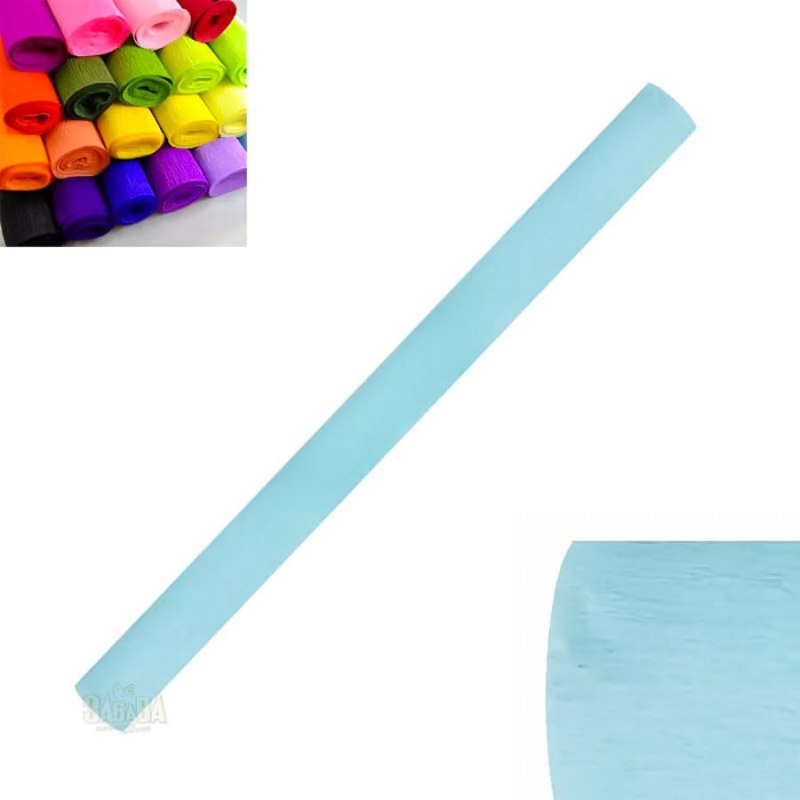 Материали за декорация - Креп хартия в светло син цвят 85045-2