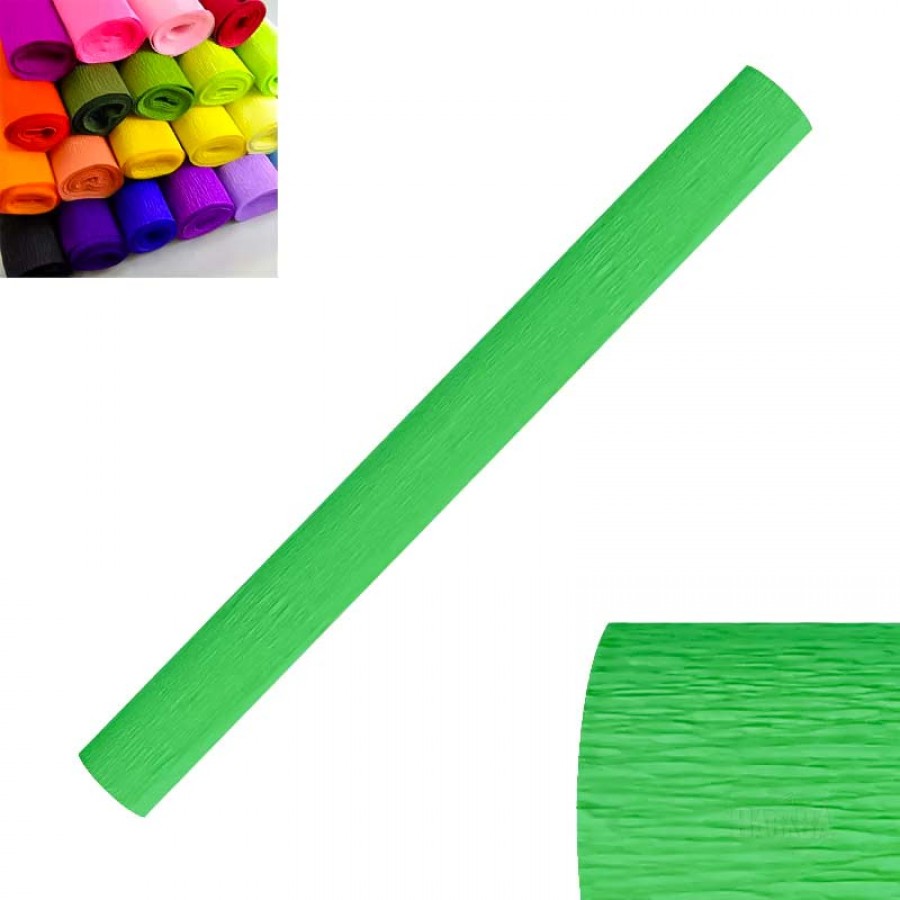 Материали за декорация - Креп хартия в зелен цвят 85045-17