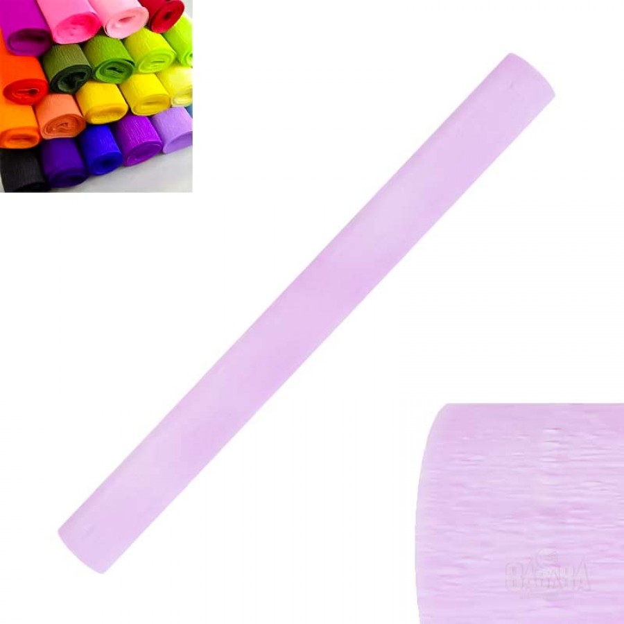 Материали за декорация - Креп хартия в светло лилав цвят 85045-18