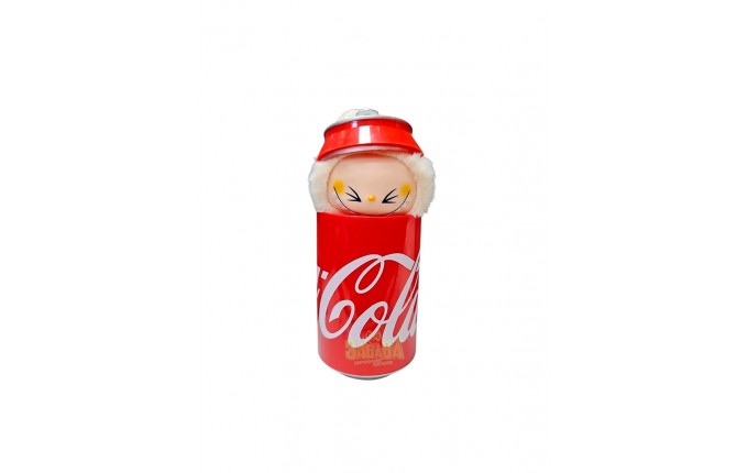 Плюшена кукла Labubu, серия Coca-Cola - Кола Кенче, 12 см