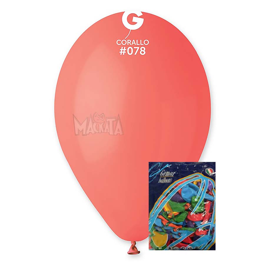 Пакет балони в цвят корал G110 100бр