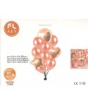 Парти сет от балони - FL в цвят розово злато 10бр