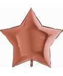 Фолиев балон - Голяма звезда в цвят розово злато
