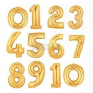 Фолиеви балони цифри в златен цвят