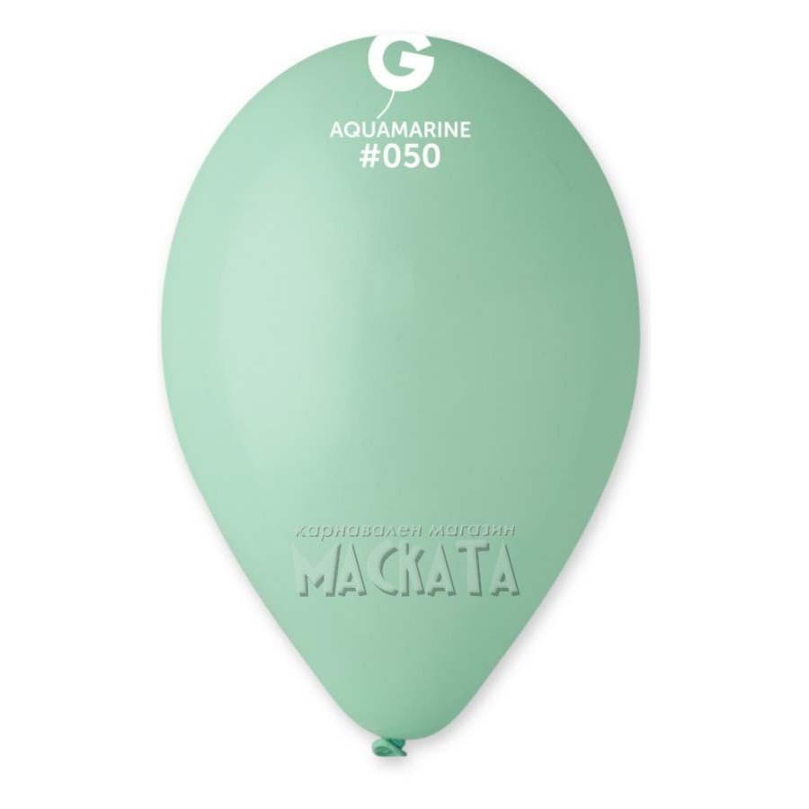 Пастелни балони в цвят аквамарин G110 - 5бр