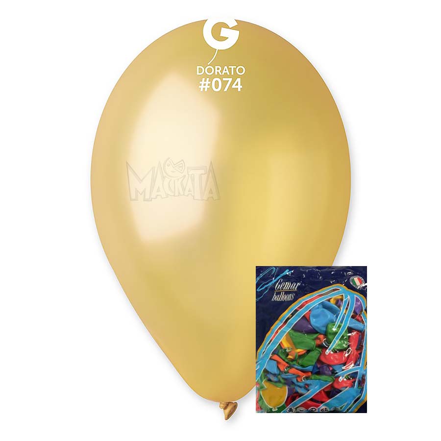 Пакет балони металик в цвят старо злато GM110 100бр