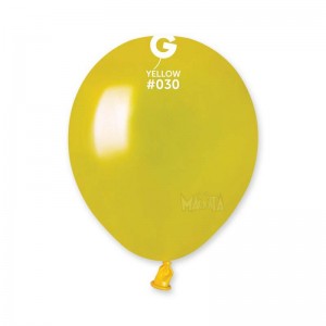 Балони металик в жълт цвят AM50 - 10бр