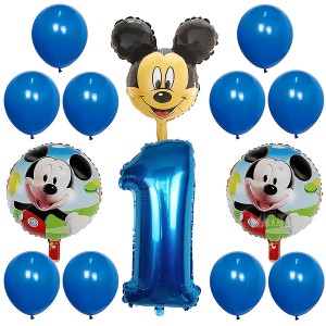 Парти сет от балони с Мики Маус за рожден ден - 14бр