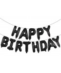 Фолиеви балони - Букви HAPPY BIRTHDAY в черен цвят