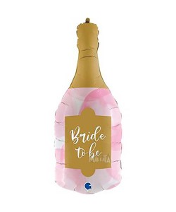 Фолиев балон - Бутилка шампанско с надпис Bride to be