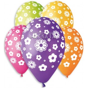 Балони с щампа - цветя