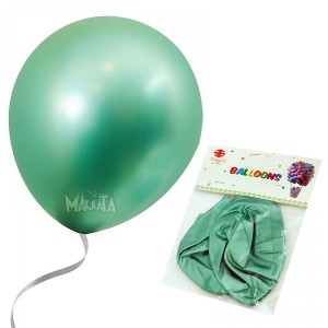 Пакет балони Хром металик - Джъмбо в зелен цвят