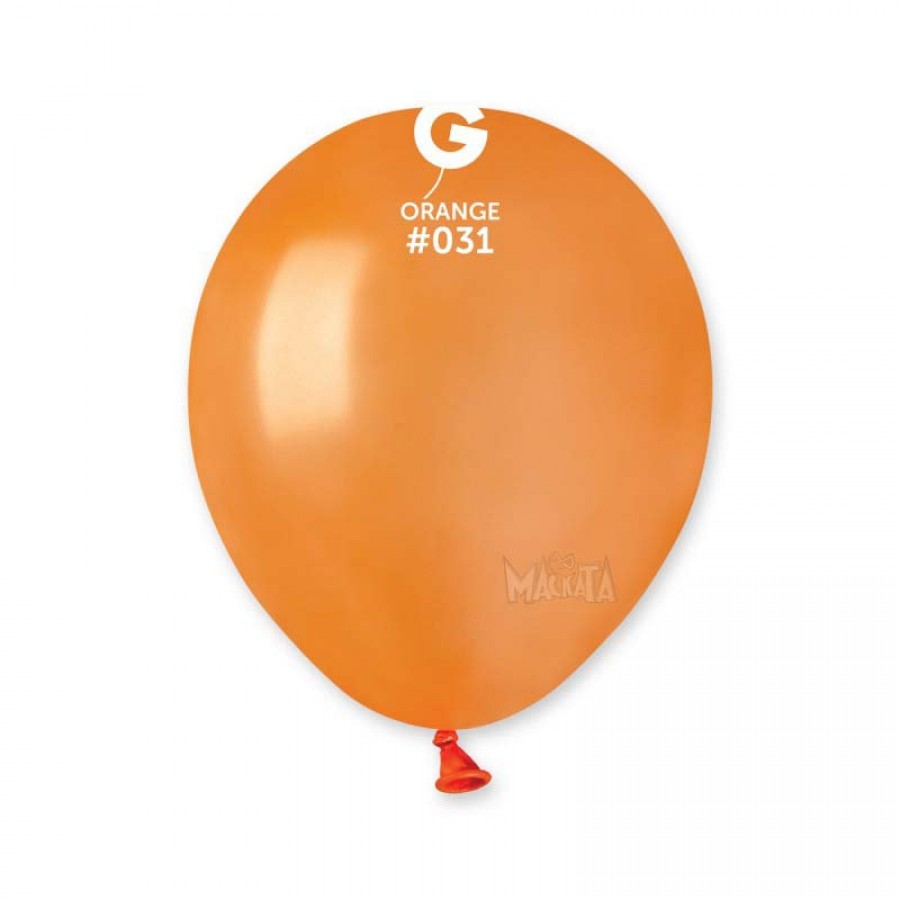 Балони металик в оранжев цвят AM50 - 10бр